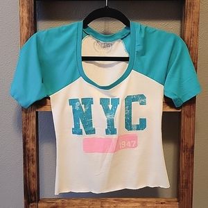 Y2K Cropped Baseball Tee